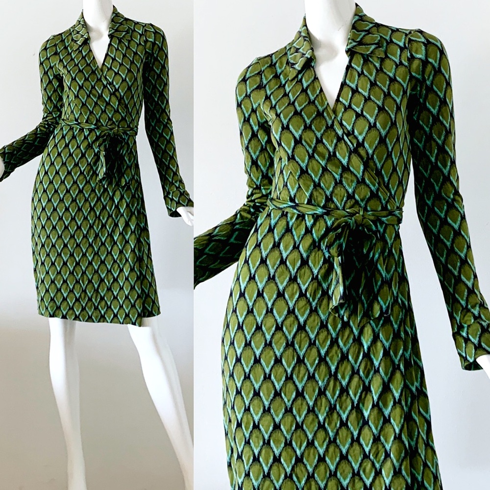 Diane Von Furstenberg DVF Jeanne Silk Wrap Dress
